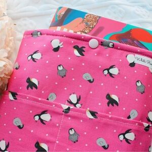Medium Book Sleeve (Handmade) ~ White Rose Co.